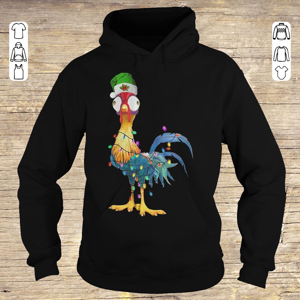 Original Chicken Hei Hei Christmas light shirt longsleeve Hoodie