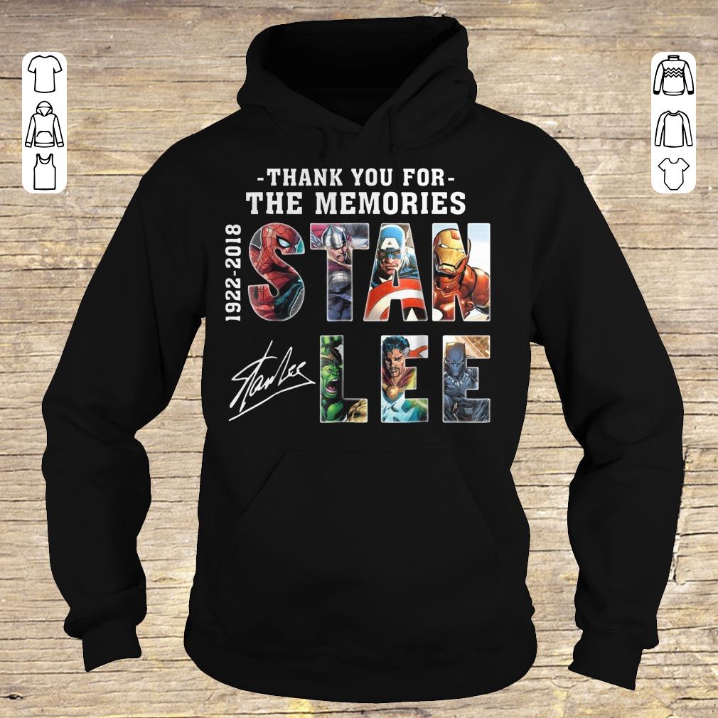 Original Stan Lee Text Graphic Thank you for the memories shirt hoodie Hoodie