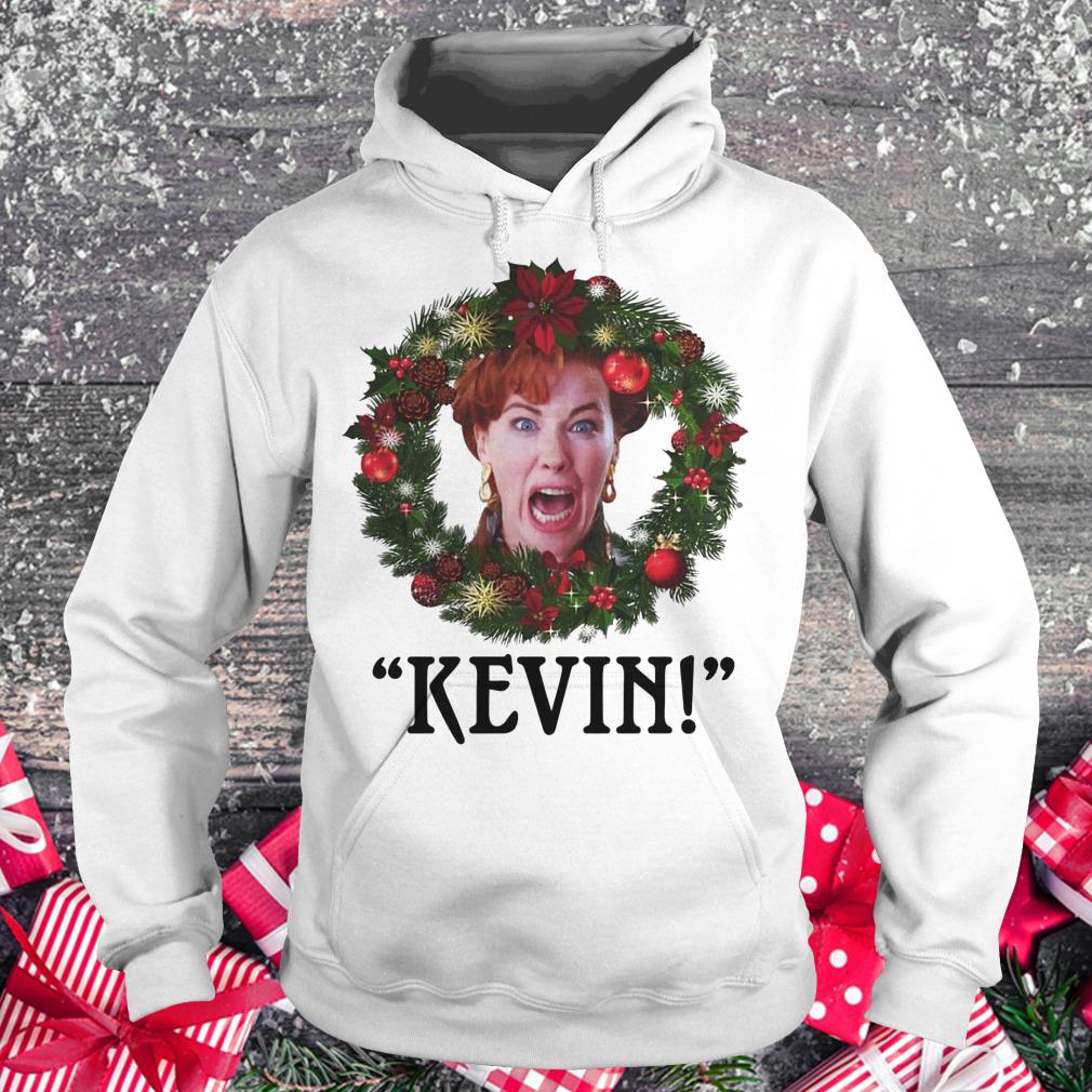 Premium Christmas wreath Home alone Kevin scream shirt Hoodie