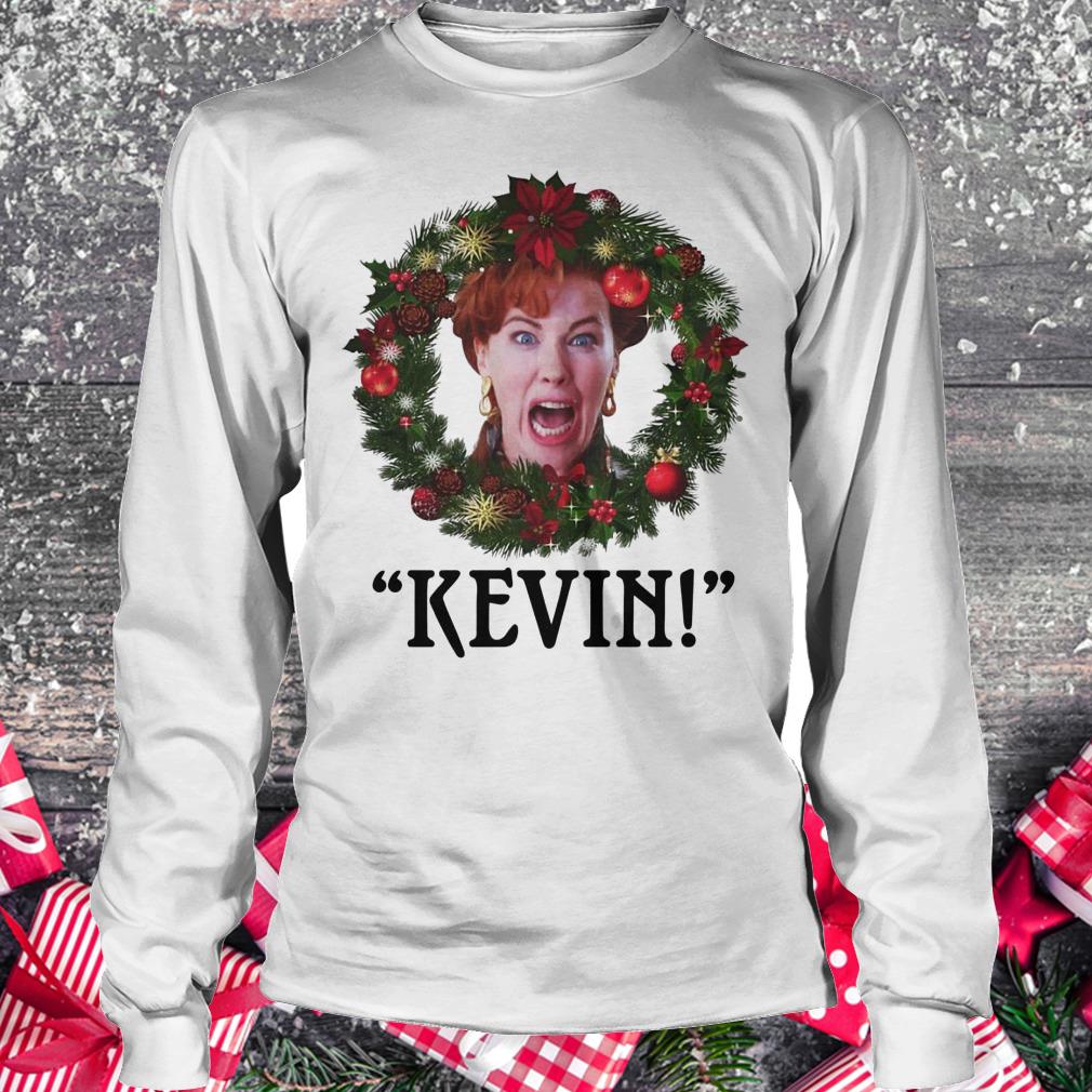 Premium Christmas wreath Home alone Kevin scream shirt Longsleeve Tee Unisex