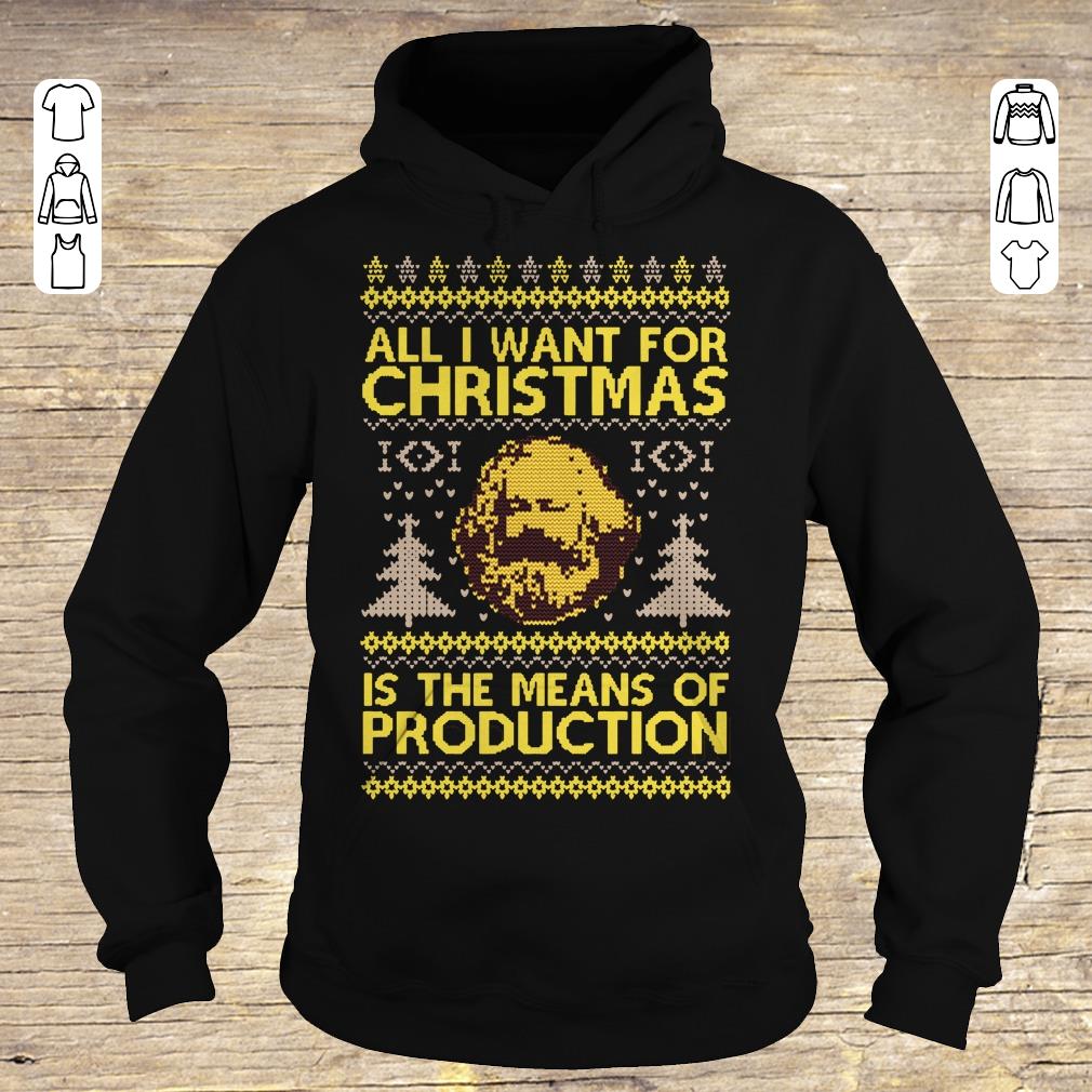 Premium Karl Marx All i want for christmas is the means of production sweater shirt sweatshirt Hoodie