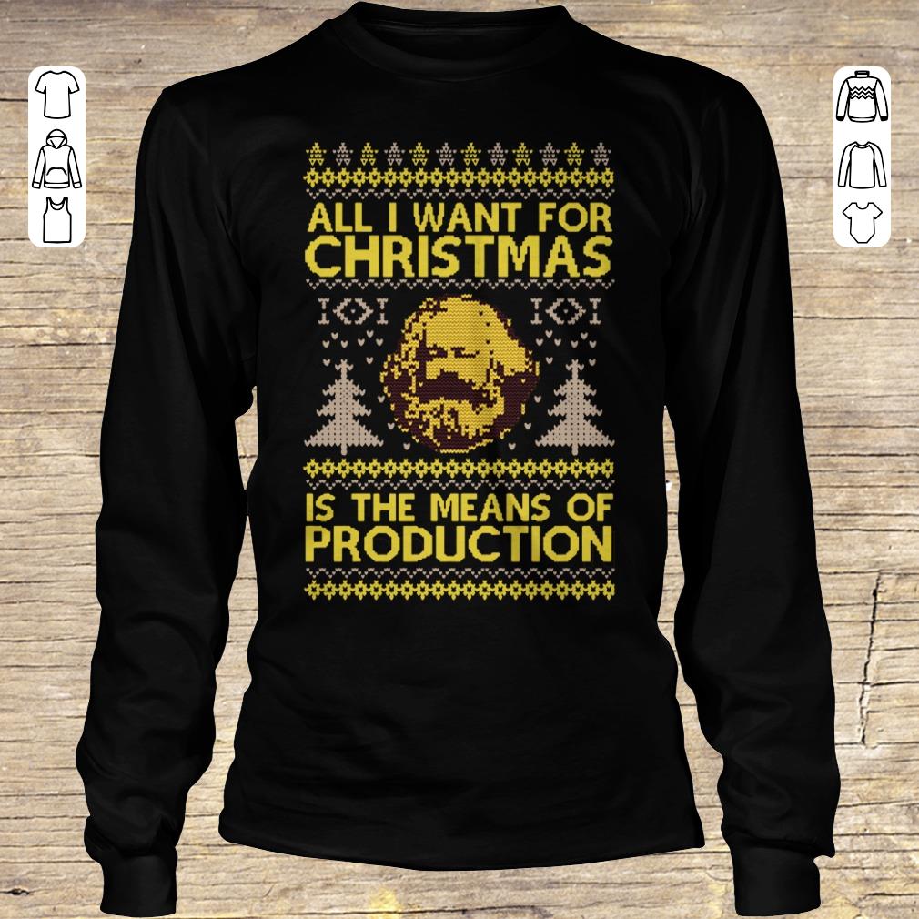 Premium Karl Marx All i want for christmas is the means of production sweater shirt sweatshirt Longsleeve Tee Unisex