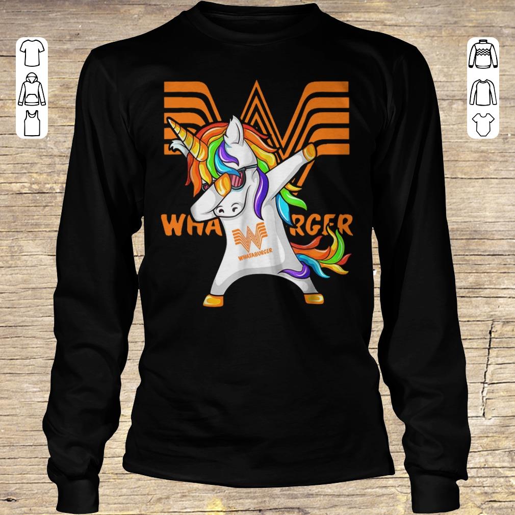 Pretty Whataburger Unicorn Dabbing shirt sweater Longsleeve Tee Unisex