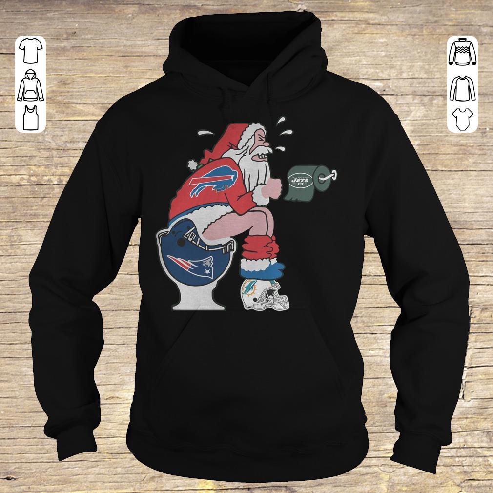 Top Buffalo Bills Santa New England Patriots Toilet Miami Dolphins shirt Hoodie