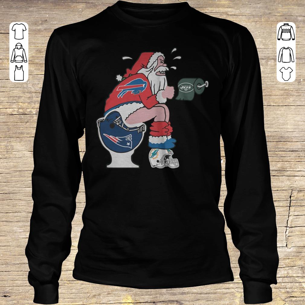 Top Buffalo Bills Santa New England Patriots Toilet Miami Dolphins shirt Longsleeve Tee Unisex