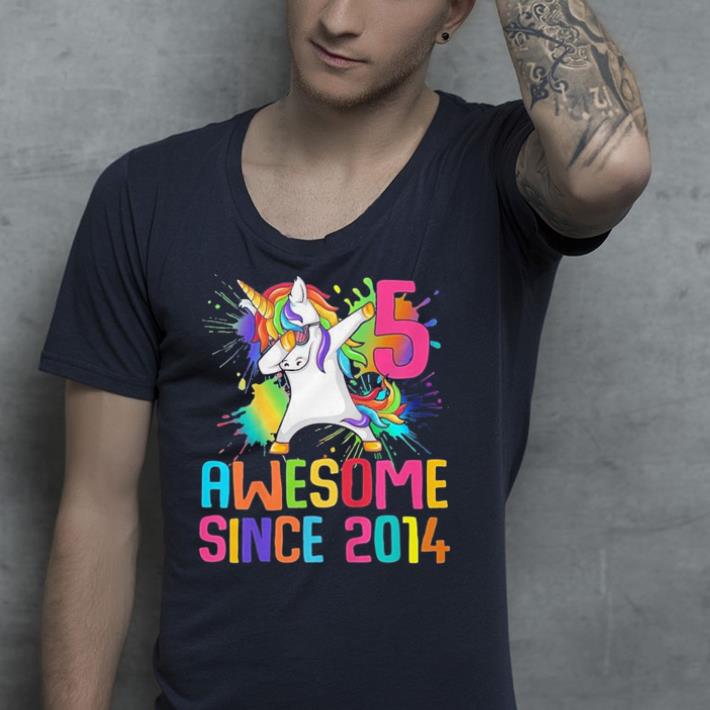 Unicorn 5 awesome since 2014 shirt 2 Unicorn 5 awesome since 2014 shirt