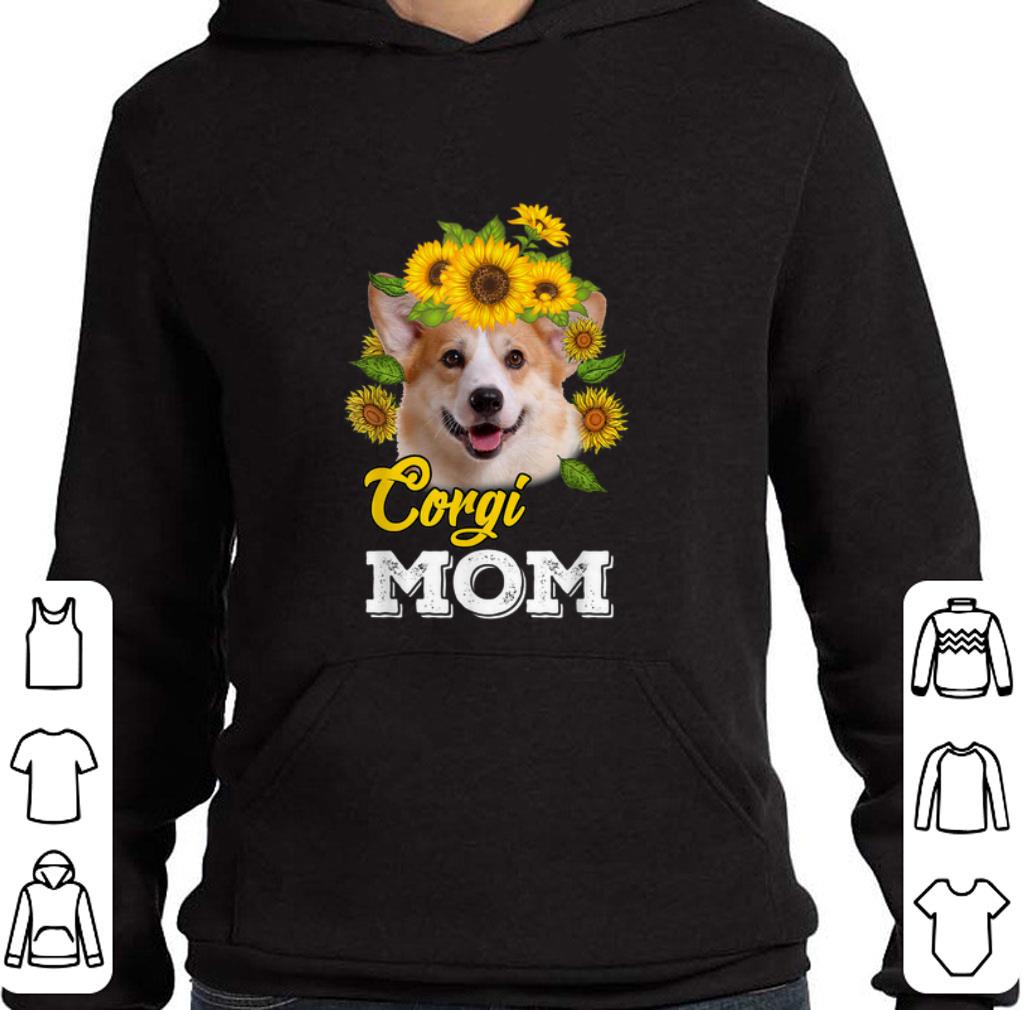 Pretty Corgi Mom sunflowers shirt 2 Pretty Corgi Mom sunflowers shirt