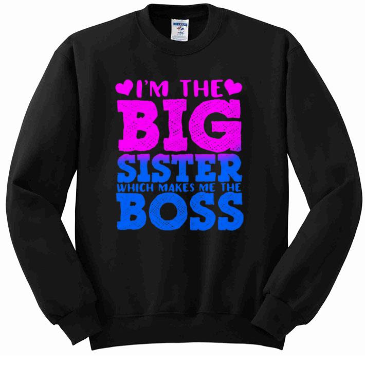 Funny I'm the big sister which makes me the boss shirt 6 Funny I'm the big sister which makes me the boss shirt