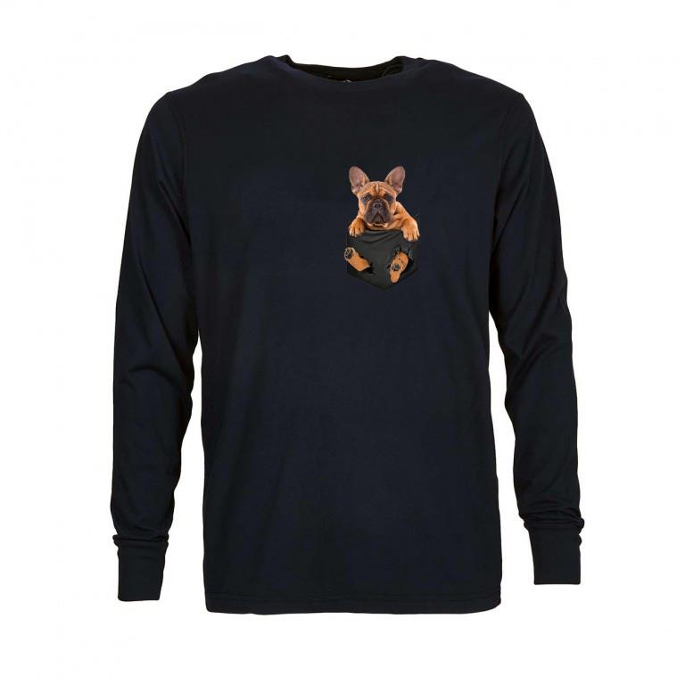 Nice French Bulldog inside pocket shirt 2 Nice French Bulldog inside pocket shirt