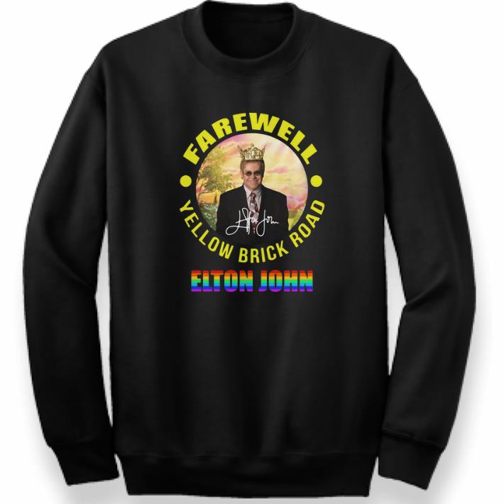 Nice LGBT Elton John Farewell Yellow Brick Road signature shirt 2 Nice LGBT Elton John Farewell Yellow Brick Road signature shirt