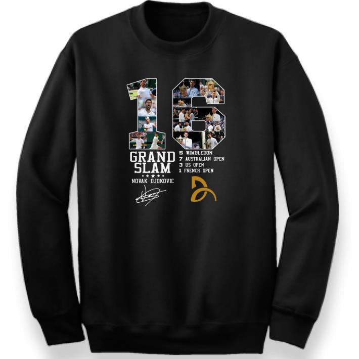 Official 16 Grand Slam Novak Djokovic Signature shirt 6 Official 16 Grand Slam Novak Djokovic Signature shirt