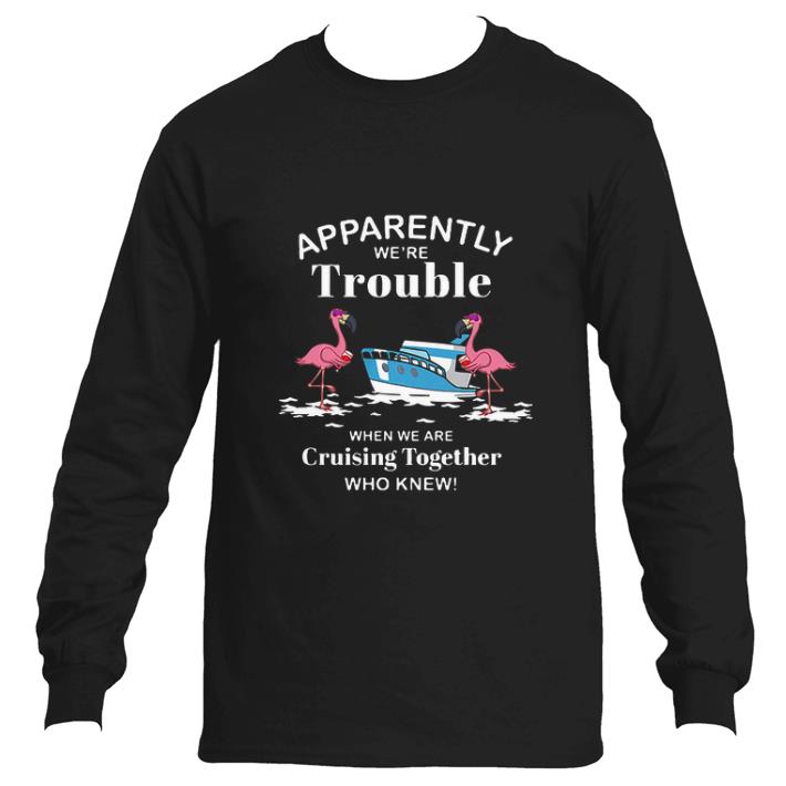 Pretty Apparently we're trouble when we are cruising together who knew flamingos shirt 6 Pretty Apparently we're trouble when we are cruising together who knew flamingos shirt