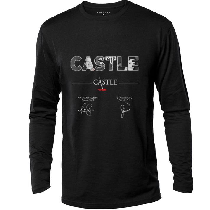 Pretty Castle Nathan Fillion Stana Katic signatures shirt 2 Pretty Castle Nathan Fillion Stana Katic signatures shirt