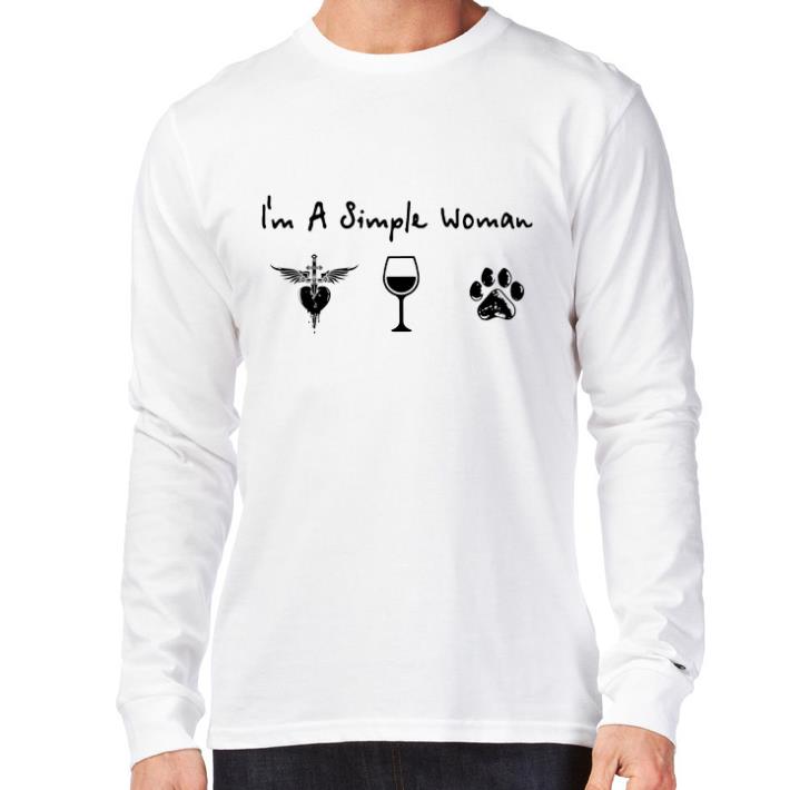 Pretty I’m a simple woman Bon Jovi Wine glass dog paw shirt 6 Pretty I’m a simple woman Bon Jovi Wine glass dog paw shirt