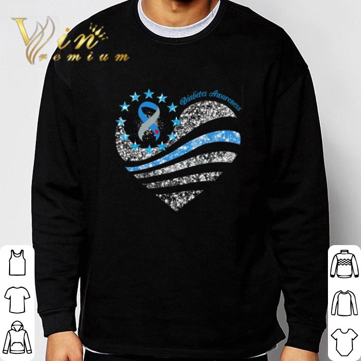 Premium Glitter Diabetes Awareness Betsy Ross heart shirt 2 Premium Glitter Diabetes Awareness Betsy Ross heart shirt