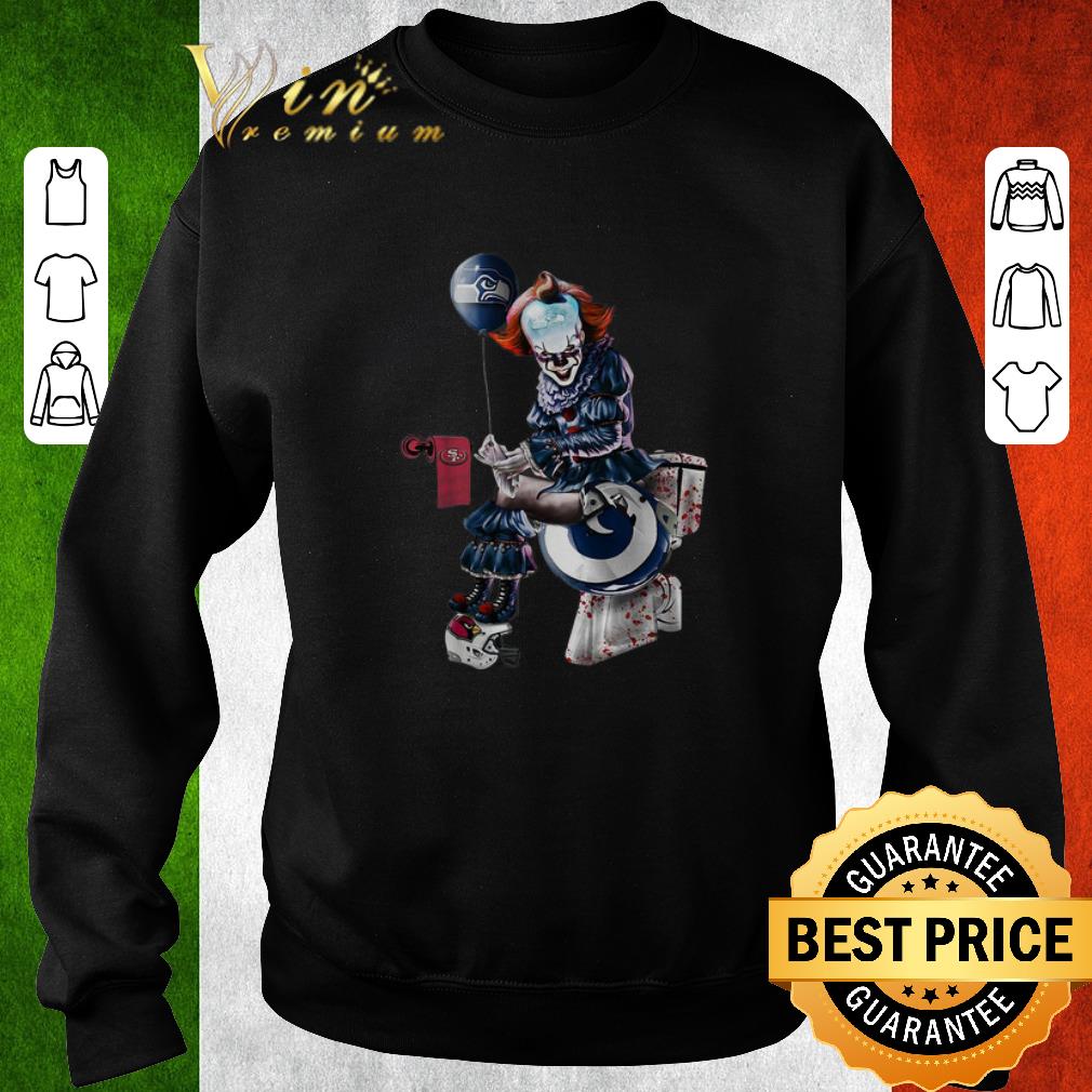 Nice Pennywise Seattle Seahawks 49ers Los Angeles Rams toilet shirt 6 Nice Pennywise Seattle Seahawks 49ers Los Angeles Rams toilet shirt