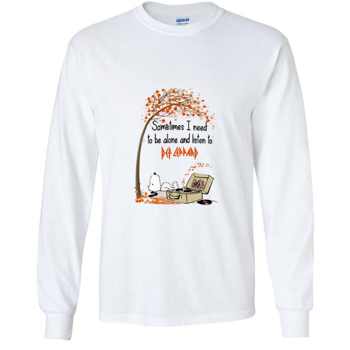 Original Snoopy sometimes i need to be alone and listen to Def Leppard shirt 6 Original Snoopy sometimes i need to be alone and listen to Def Leppard shirt