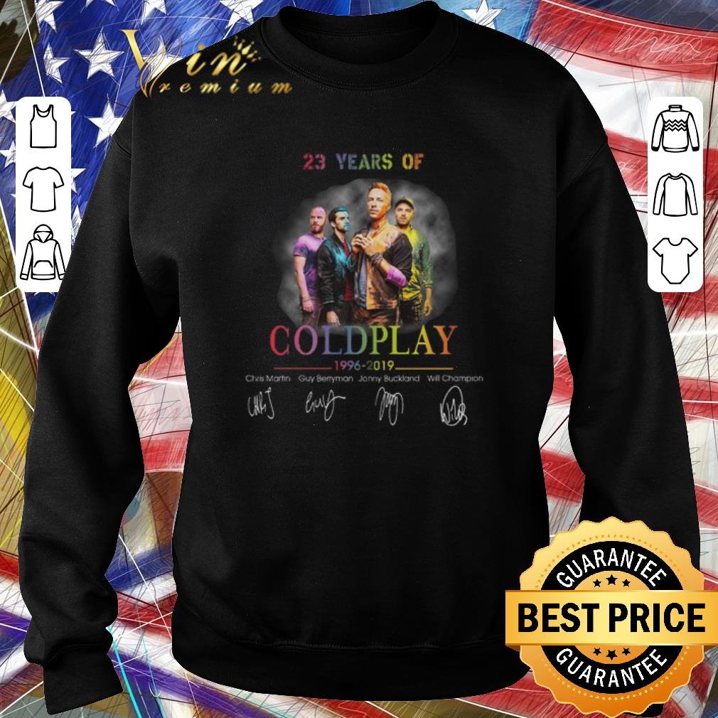 Premium 23 years of Coldplay 1996-2019 signatures shirt 6 Premium 23 years of Coldplay 1996-2019 signatures shirt