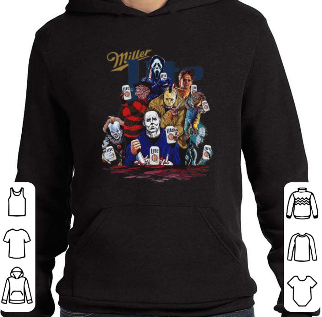 Premium Miller Lite Horror film characters shirt 2 Premium Miller Lite Horror film characters shirt