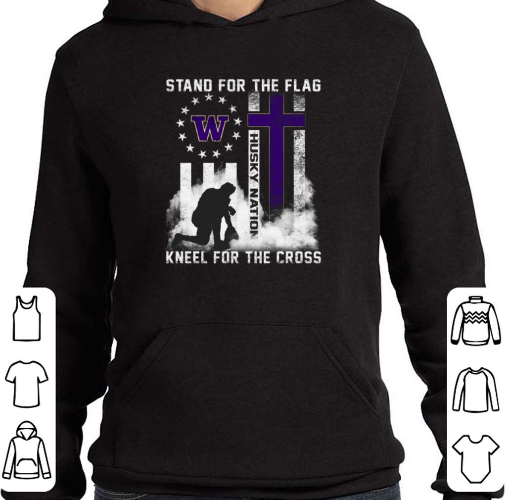 Premium Stand for the flag Washington Huskies Nation kneel for the cross shirt 2 Premium Stand for the flag Washington Huskies Nation kneel for the cross shirt