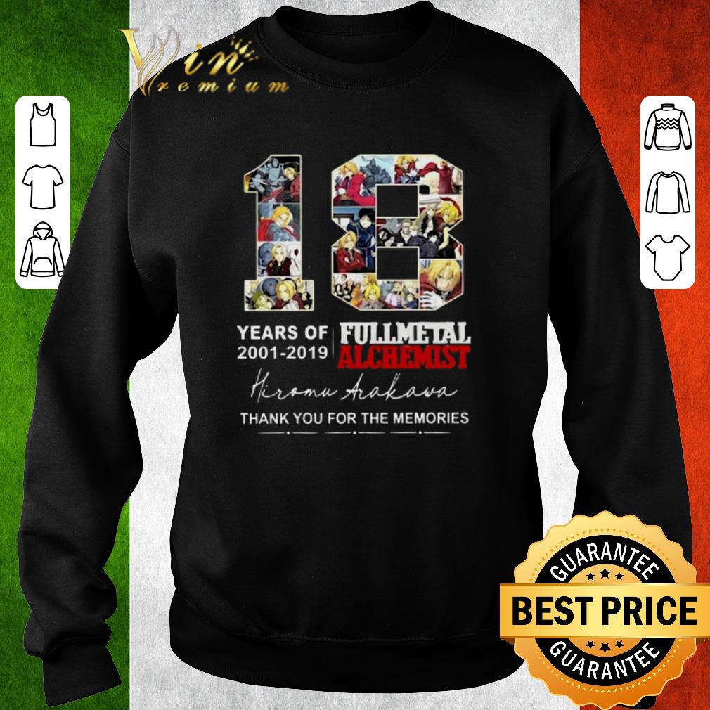 Official 18 Years of Fullmetal Alchemist 2001-2019 Hiromu Arakawa shirt 2 Official 18 Years of Fullmetal Alchemist 2001-2019 Hiromu Arakawa shirt