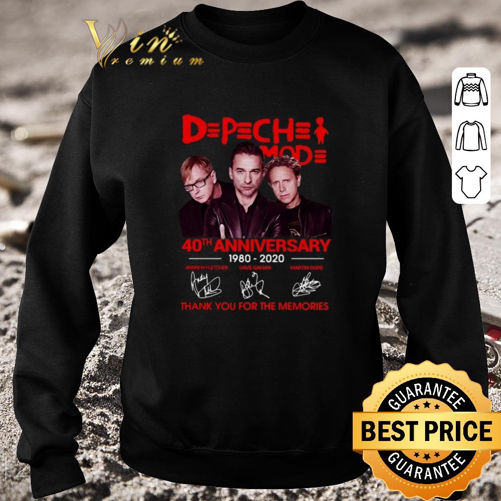 Pretty Depeche Mode 40th anniversary 1980 2020 signatures thank you for the memories shirt 2 Pretty Depeche Mode 40th anniversary 1980 2020 signatures thank you for the memories shirt