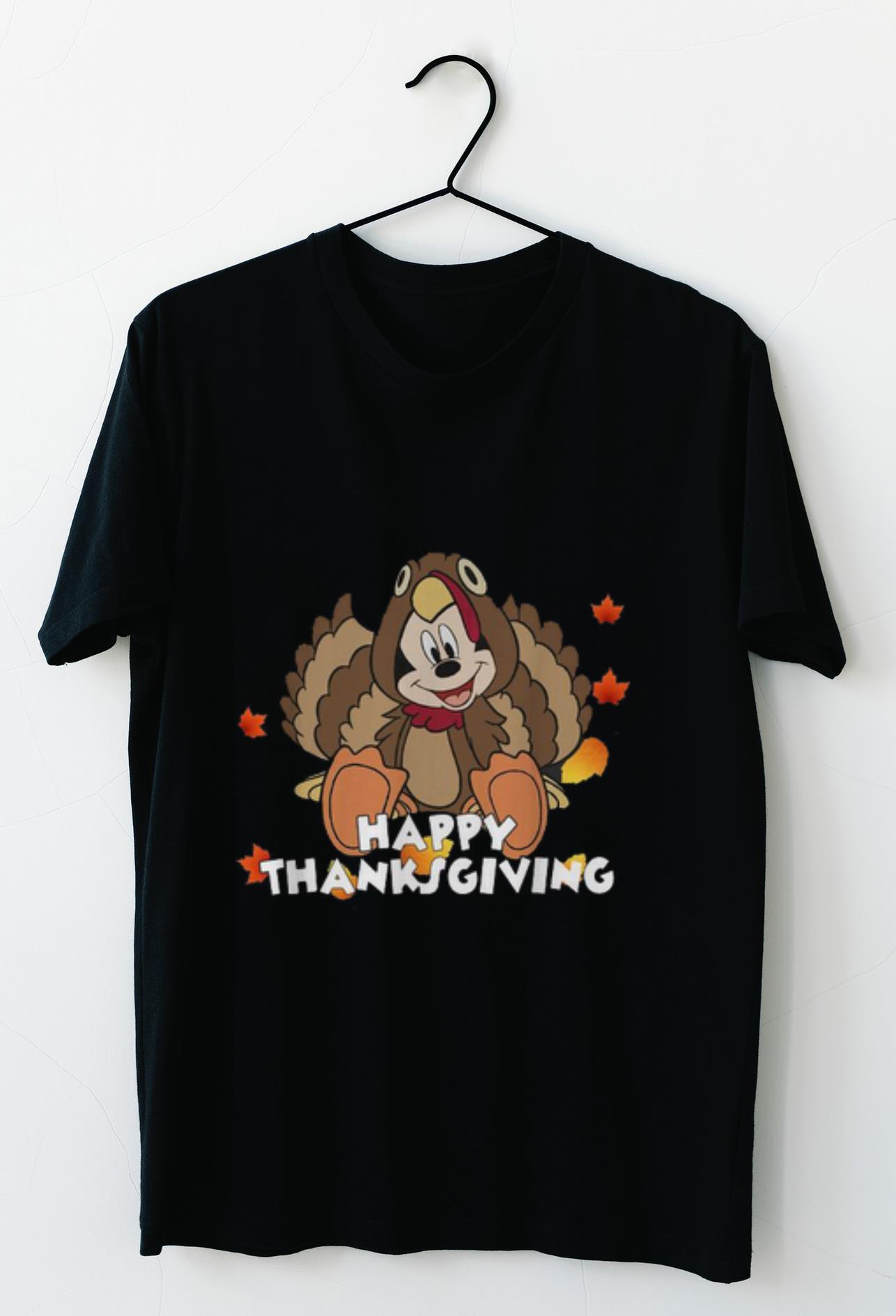 Pretty Happy Thanksgiving Mickey Mouse Turkey Shirt Hoodie Sweater Longsleeve T Shirt
