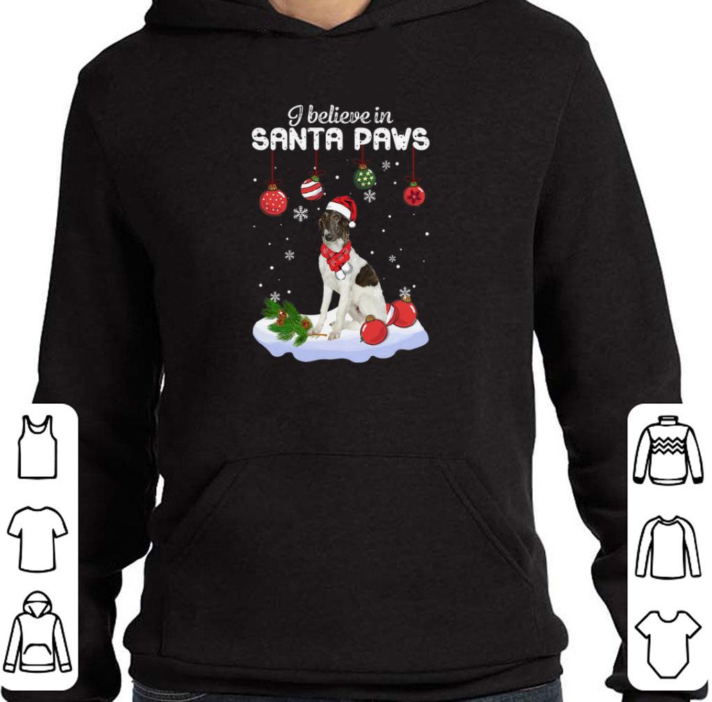 Borzoi i believe in Santa paws Christmas shirt 2 Borzoi i believe in Santa paws Christmas shirt