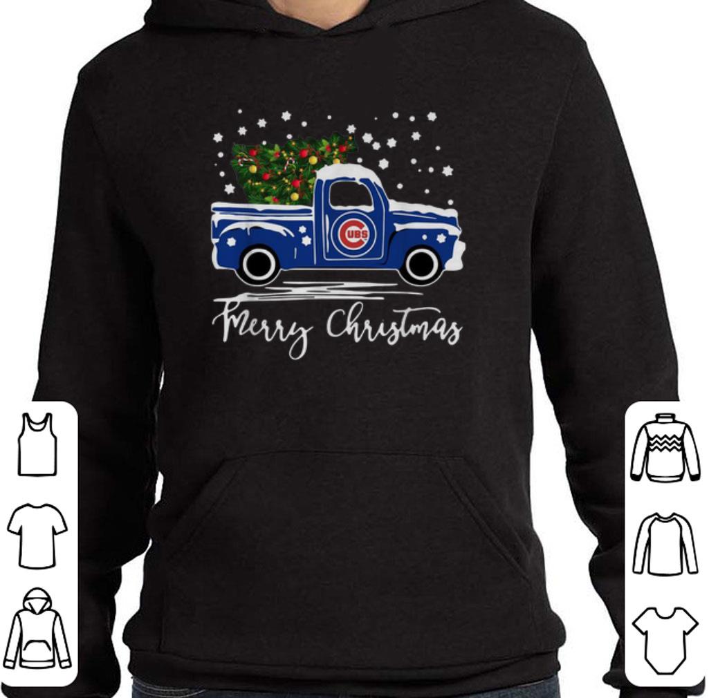 Nice Chicago Cubs truck Merry Christmas shirt 2 Nice Chicago Cubs truck Merry Christmas shirt