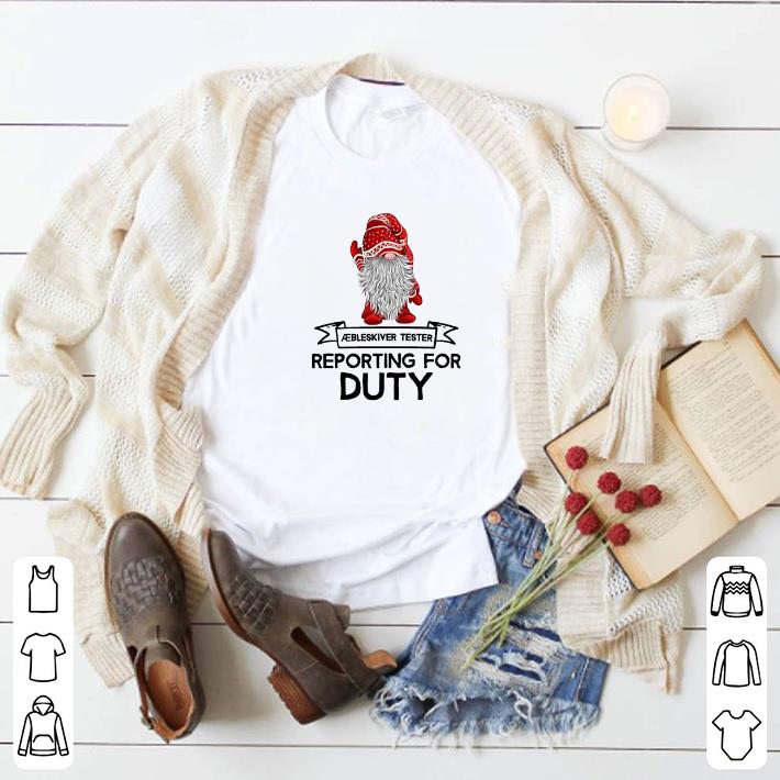 Original Gnomies Aebleskiver Tester Reporting for Duty Christmas shirt 2 Original Gnomies Aebleskiver Tester Reporting for Duty Christmas shirt