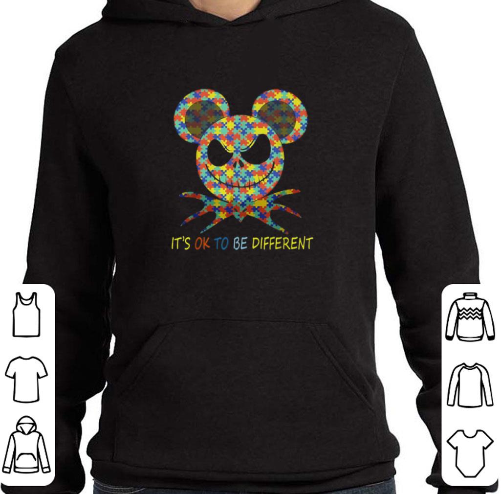 Nice Jack Skellington Autism It's ok to be different shirt 2 Nice Jack Skellington Autism It's ok to be different shirt