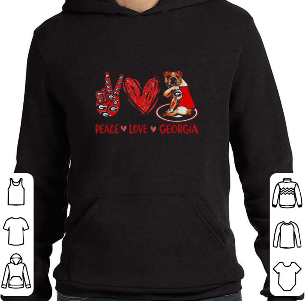 Pretty Peace love Georgia Bulldogs tattoo shirt 2 Pretty Peace love Georgia Bulldogs tattoo shirt