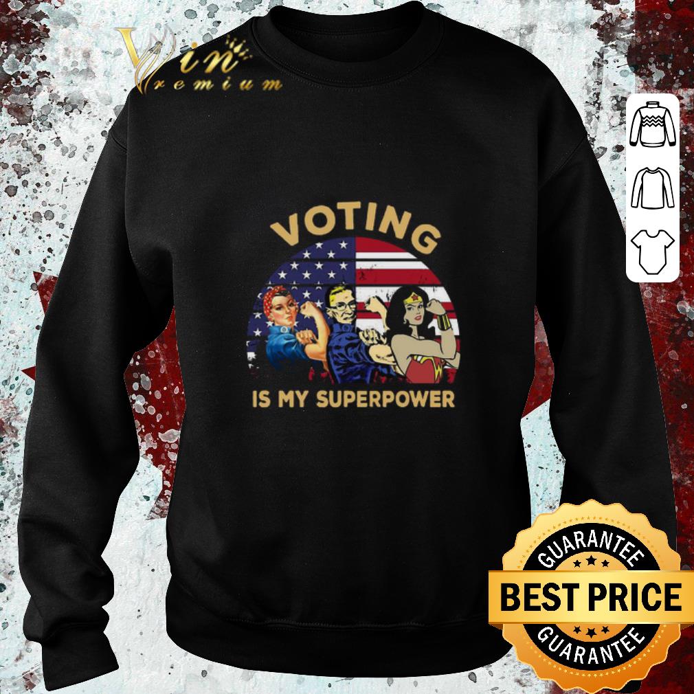 Original Strong women Voting is my superpower American flag shirt 2 Original Strong women Voting is my superpower American flag shirt