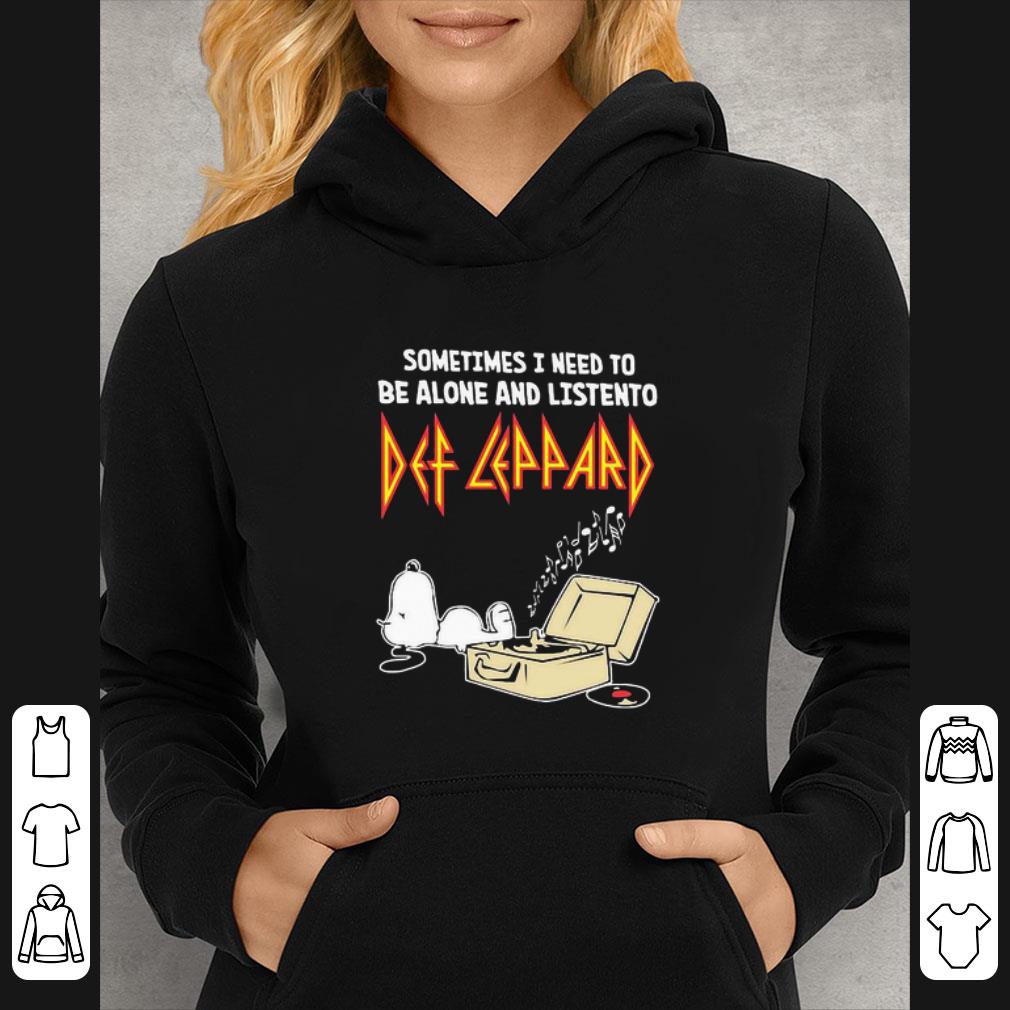 Top Snoopy sleeping sometimes i need to be alone and listen to Def Leppard shirt 2 Top Snoopy sleeping sometimes i need to be alone and listen to Def Leppard shirt