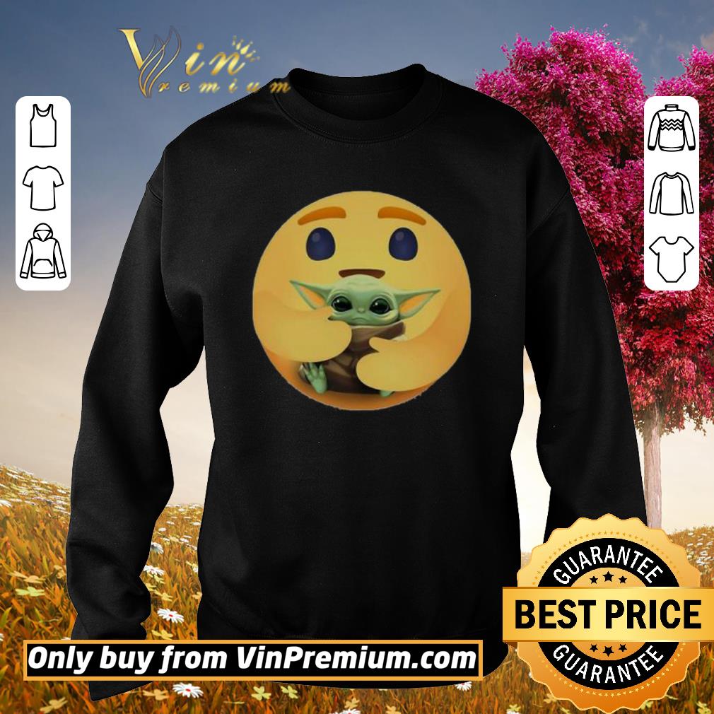 Nice facebook care emoji hug baby yoda shirt 2 Nice facebook care emoji hug baby yoda shirt