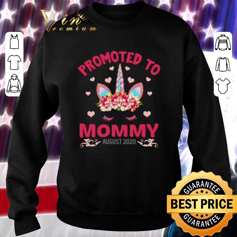 Hot Unicorn Promoted to Mommy August 2020 shirt 2 Hot Unicorn Promoted to Mommy August 2020 shirt