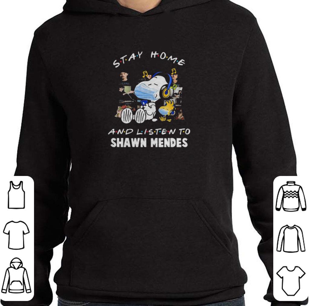 Funny Snoopy stay home and listen to Shawn Mendes Coronavirus shirt 2 Funny Snoopy stay home and listen to Shawn Mendes Coronavirus shirt