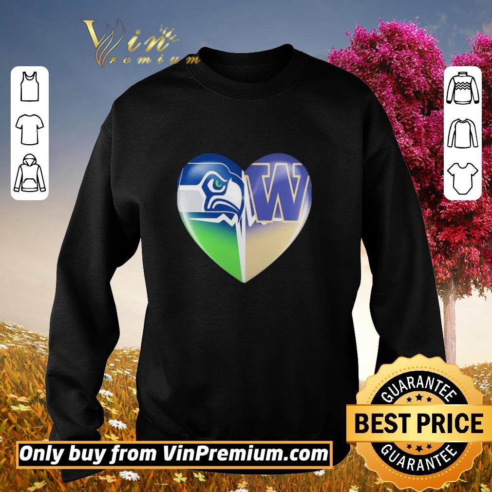 Nice Seattle seahawks and winnipeg blue bombers heart heartbeat shirt 2 Nice Seattle seahawks and winnipeg blue bombers heart heartbeat shirt