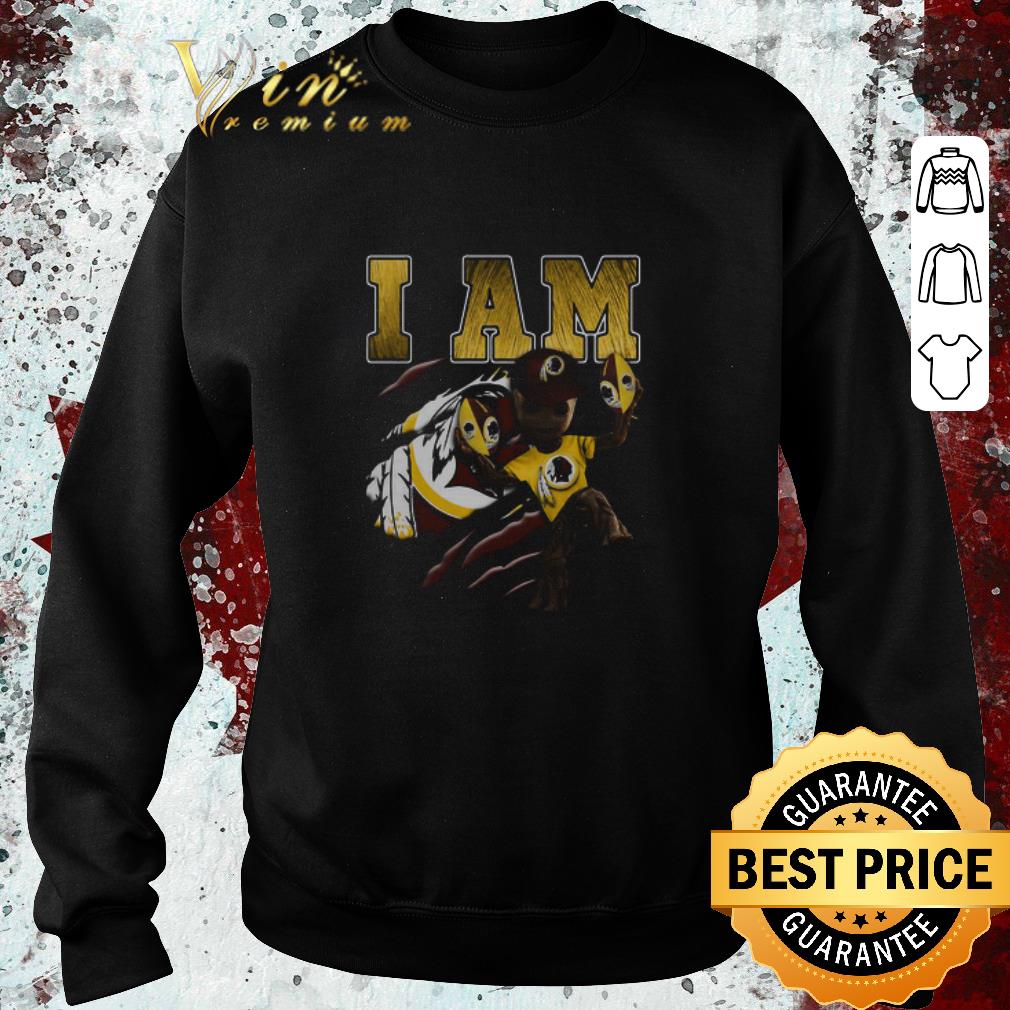 Original Baby Groot I Am Washington Redskins shirt 2 Original Baby Groot I Am Washington Redskins shirt