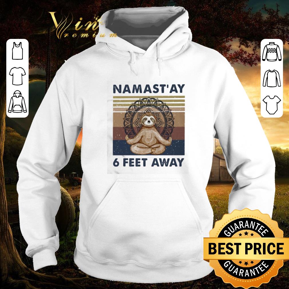Pretty Sloth yoga chill namastay 6 feet away Coronavirus shirt 2 Pretty Sloth yoga chill namastay 6 feet away Coronavirus shirt