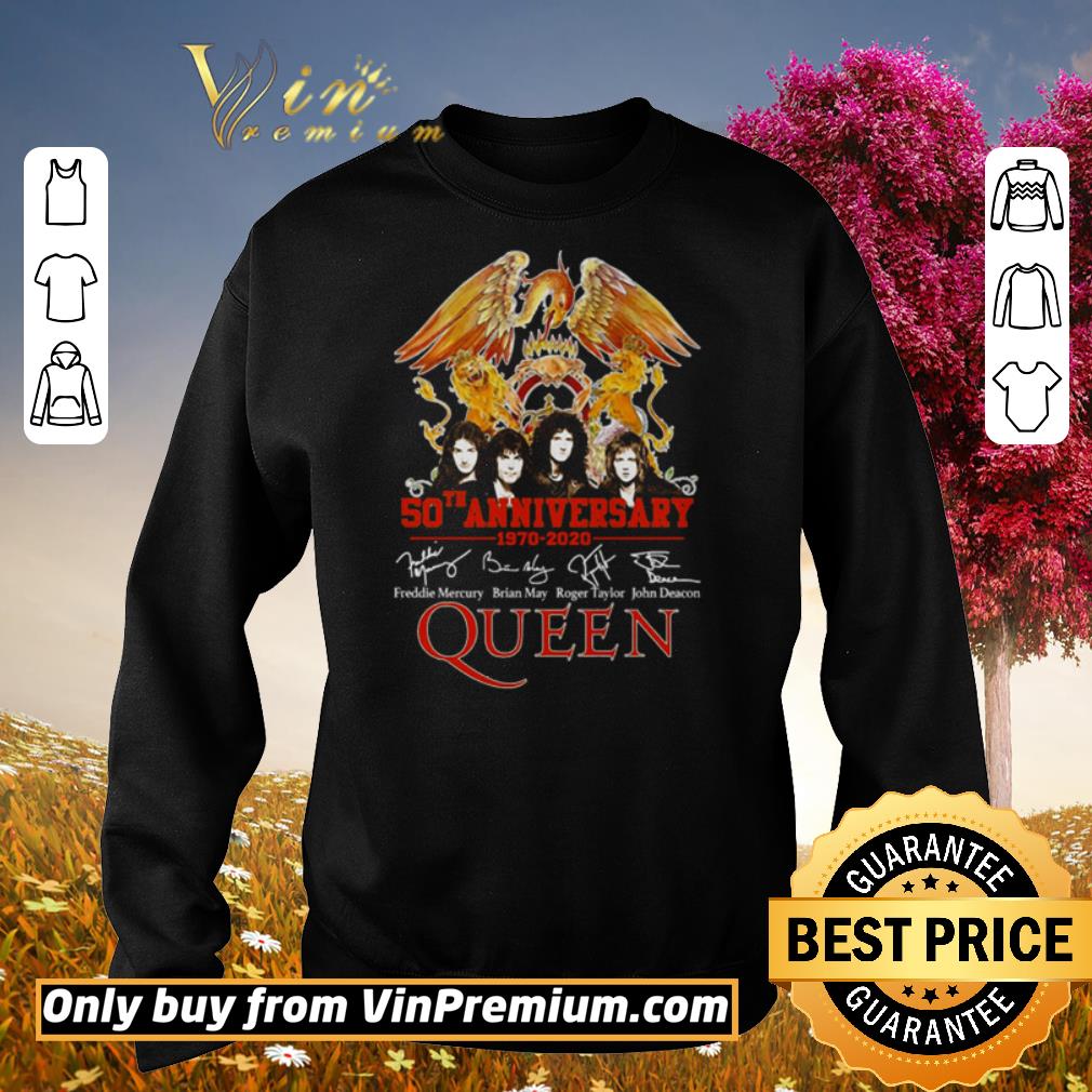 Nice Queen 50th Anniversary 1970-2020 signatures shirt 2 Nice Queen 50th Anniversary 1970-2020 signatures shirt