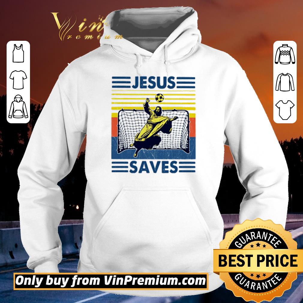 Original Soccer Jesus saves the ball shirt 2 Original Soccer Jesus saves the ball shirt