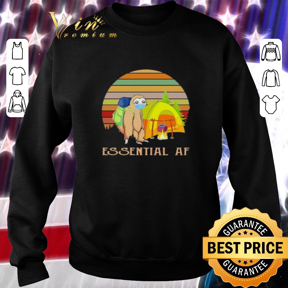 Premium Sloth mask camping essential af vintage Coronavirus shirt 2 Premium Sloth mask camping essential af vintage Coronavirus shirt