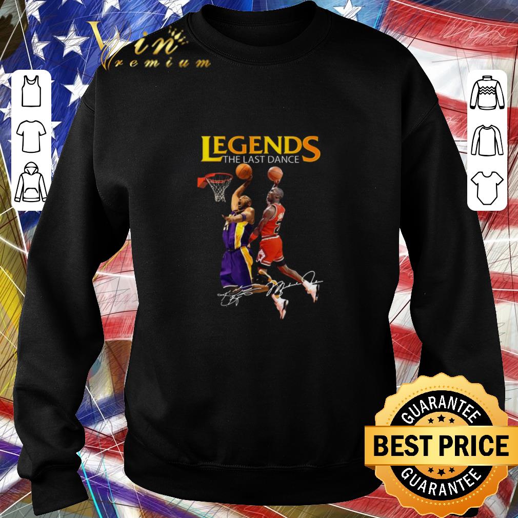 Top Kobe Bryant and Michael Jordan Legends the last dance signature shirt 2 Top Kobe Bryant and Michael Jordan Legends the last dance signature shirt