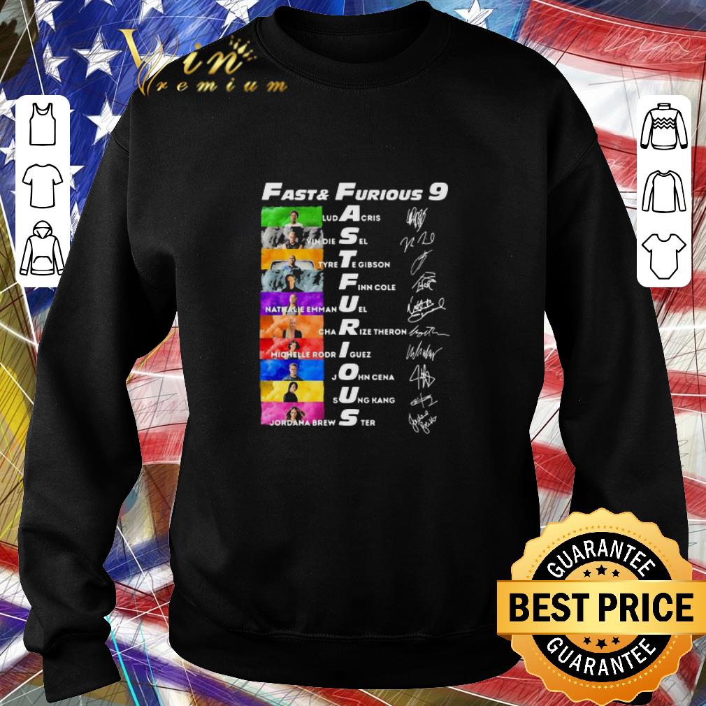 Hot Fast and Furious 9 all character signatures shirt 2 Hot Fast and Furious 9 all character signatures shirt