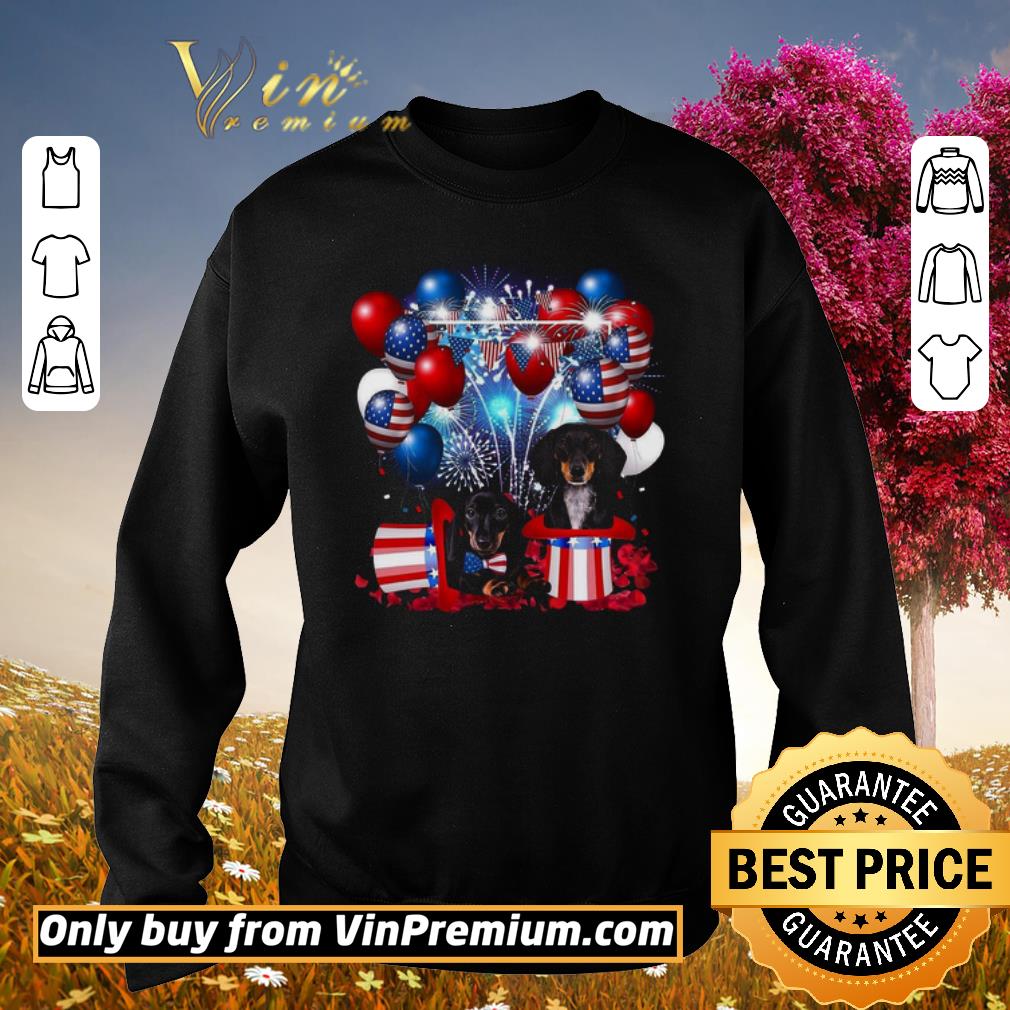Nice Dachshunds Balloons American Flag shirt 2 Nice Dachshunds Balloons American Flag shirt