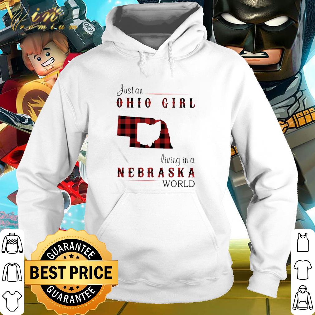 Premium Just An Ohio Girl Living In A Nebraska World Map shirt 2 Premium Just An Ohio Girl Living In A Nebraska World Map shirt