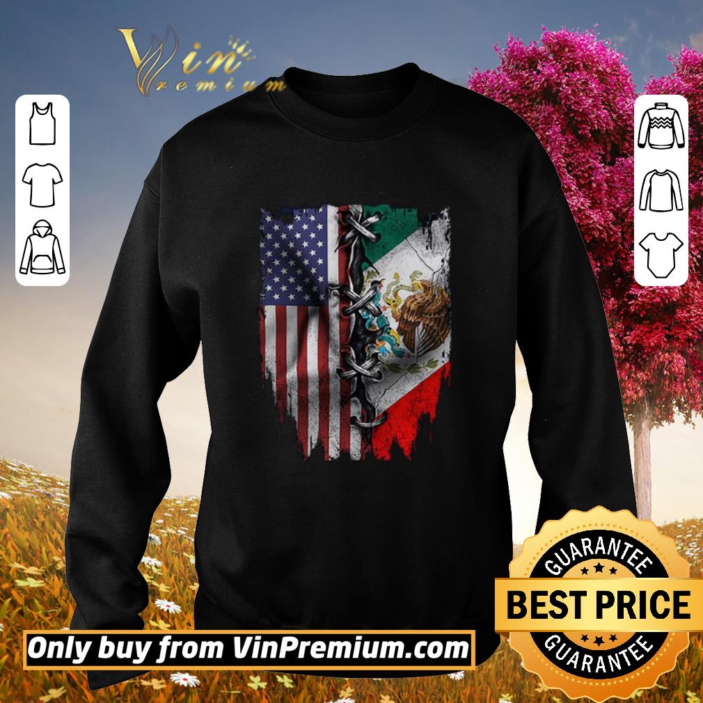 Nice Flag American And Mexican Vintage shirt 2 Nice Flag American And Mexican Vintage shirt