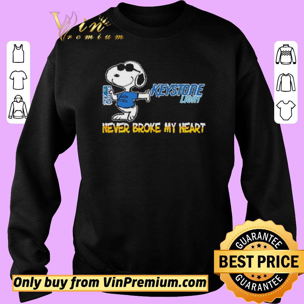 Funny Snoopy Keystone light never broke my heart shirt 2 Funny Snoopy Keystone light never broke my heart shirt