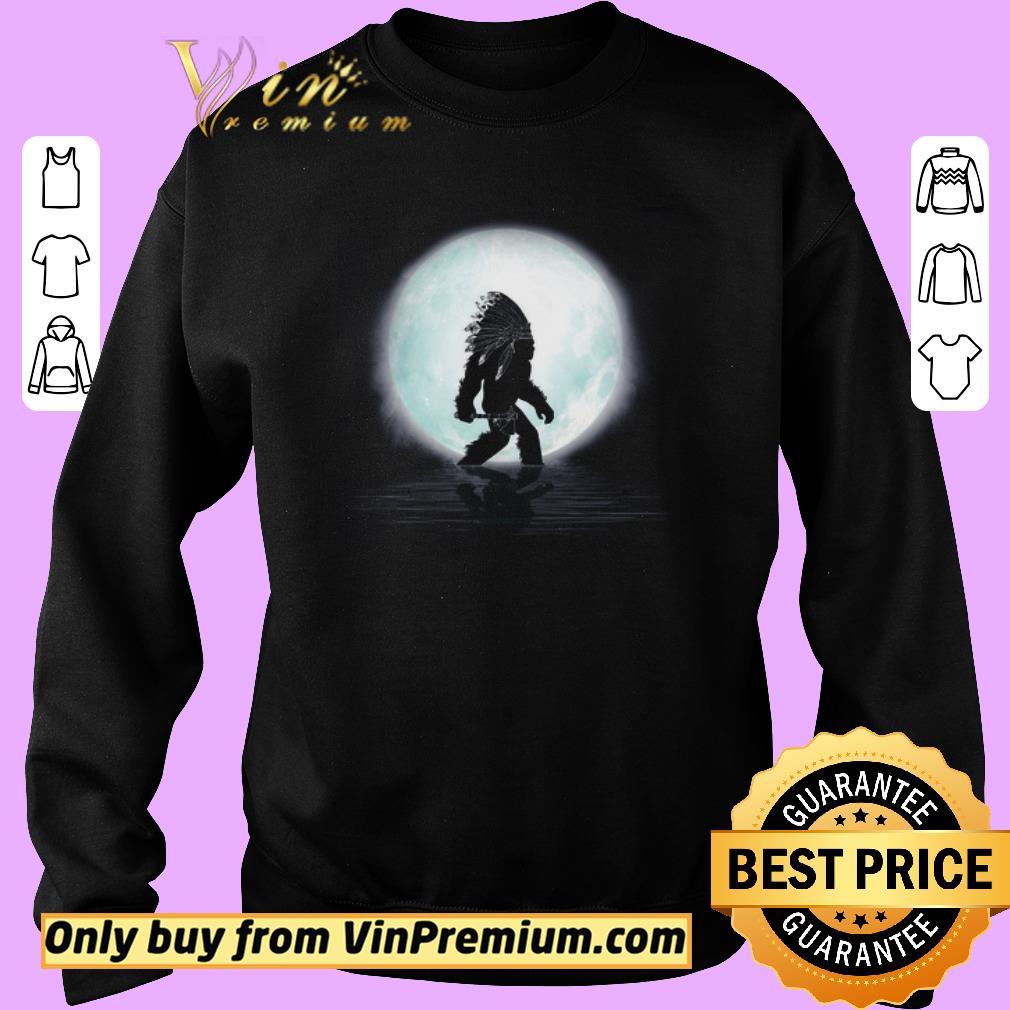 Top Bigfoot American Native Under The Moon shirt 2 Top Bigfoot American Native Under The Moon shirt